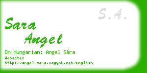 sara angel business card
